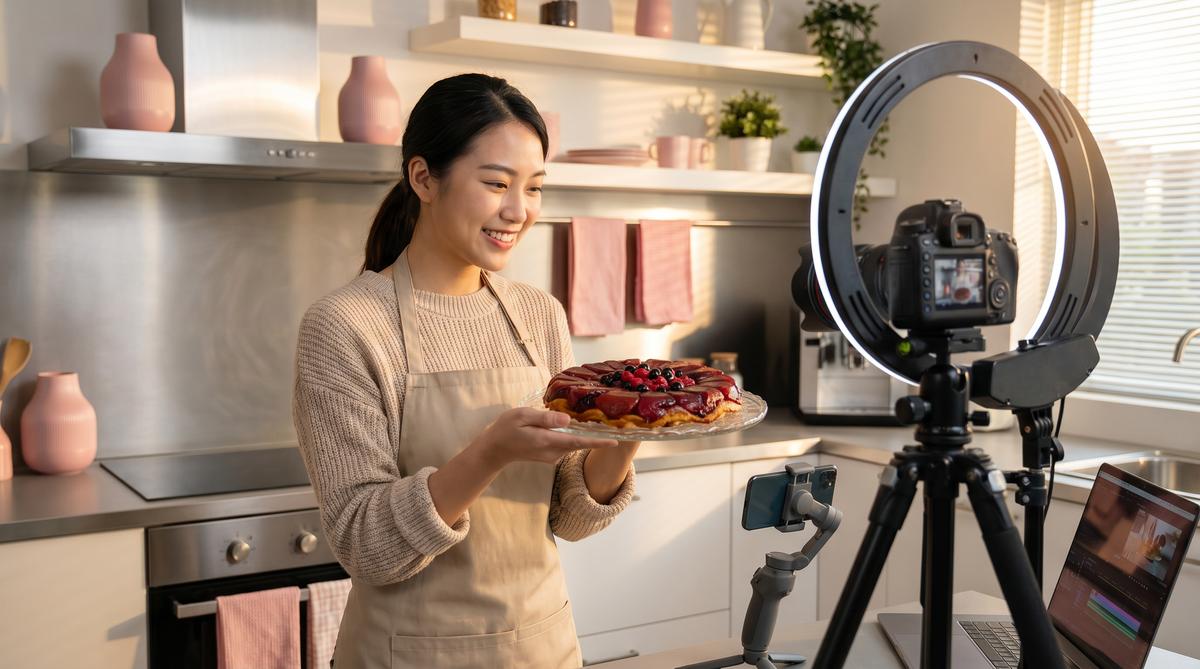 网红主播美食vlog视频教程